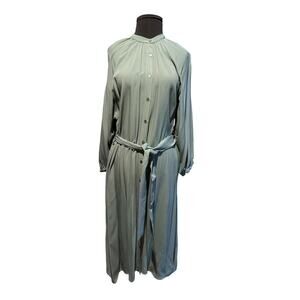 Women's Massimo Dutti Shirt Dress Size S Beautiful Sage Green Color